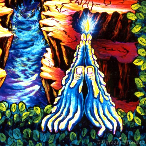 Blacklight Tapestry UV Trippy Hippie Psychedelic Inspirational Wall Decor Art